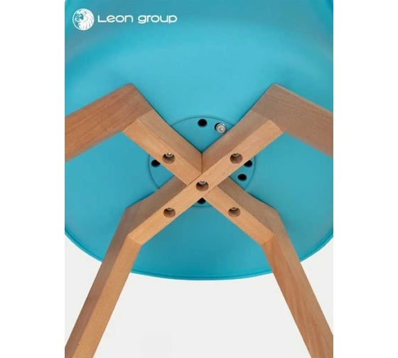 Стул LEON GROUP мягкий, в стиле eames dsw, бирюзовый, 1 шт. LEON1804M-TU1