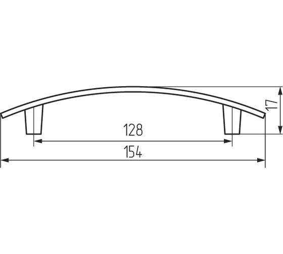 Ручка-скоба MF K6127E AL 128 мм, матовый хром алюминий 785721v