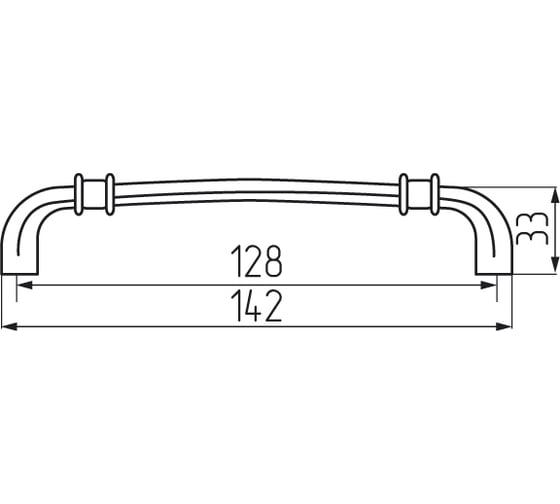 Ручка-скоба MF H27-128, античная бронза 10903v