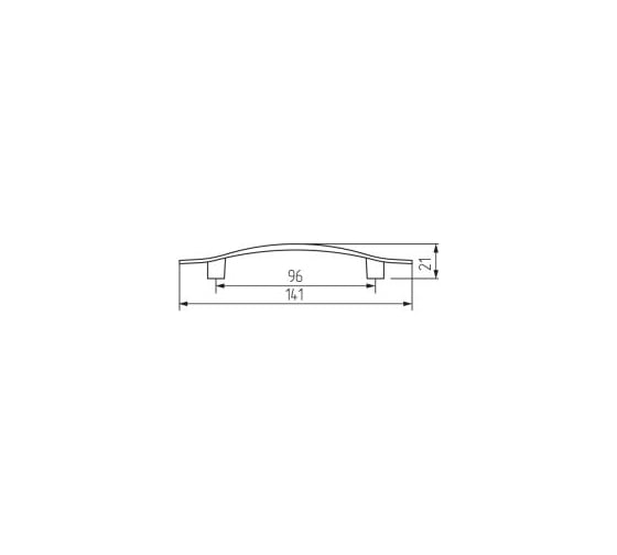 Ручка-скоба MF K6213E, 96 мм, хром 71712v
