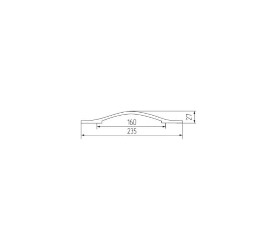 Ручка-скоба MF OH-404-160, матовый хром 9456v