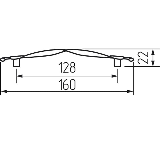 Ручка-скоба MF H51-128, античная бронза 10771v