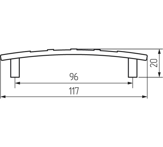 Ручка-скоба MF L437-96 ОН-154-96, хром 7174v