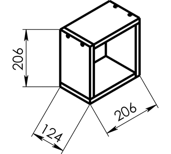 Полка ТДВ фантазия-1, 206x206x124 мм, дуб сонома 3310173