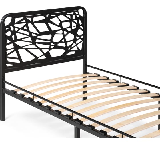 Кровать Woodville кубо 90x200 см, черный 533090