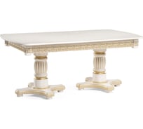 Деревянный стол Woodville морнит 180(240)х100 см, слоновая кость/золото 515969