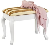 Банкетка Мебелик Ретро с ящиком белый, ткань полоса коричн. П0005825 7712