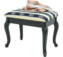 Банкетка Мебелик Ретро с ящиком венге, ткань полоса синий П0005921 7806