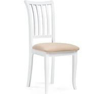 Деревянный стул Woodville фрезино бежевый велюр/белый 515973