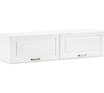 Навесной шкаф Моби ливерпуль белый/ясень ваниль 357765