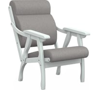 Кресло Мебелик Вега 10 ткань серый, каркас снег П0006102 7985