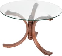 Журнальный стол Мебелик Лорд средне-коричневый/прозрачное П0005023