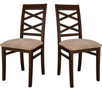 Комплект стульев Мебелик Араго орех, капучино (2шт) П0006136 8019