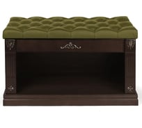 Обувница Мебелик Сильвия экокожа оливковый/венге П0002681 752