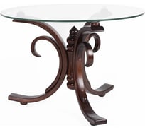 Журнальный стол Мебелик Миледи темно-коричневый/прозрачный П0005026