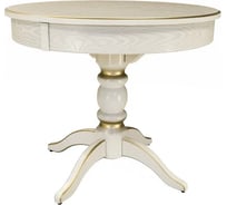 Обеденный стол Мебелик Фидея 4 раздвижной слоновая кость/золото 90/13090 П0006392 8271