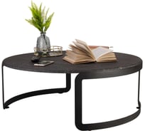 Низкий круглый журнальный столик в стиле лофт Callisto mobili М020.1А59