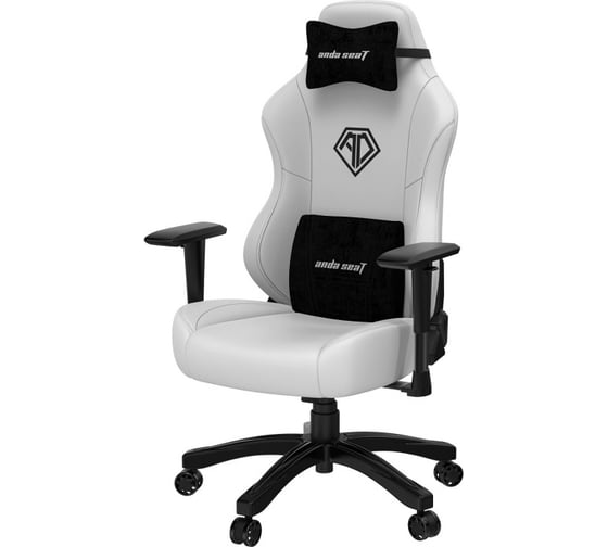 Игровое кресло Andaseat phantom 3, цвет белый, размер l 90 кг AD18Y-06-W-PV