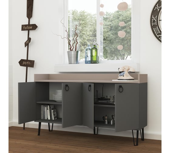 Комод leve dea console table anthracite LEV00224