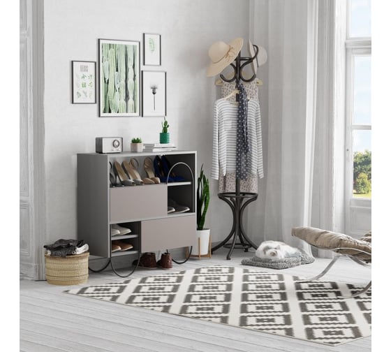 Обувница leve norfolk shoe cabinet anthracite LEV00808