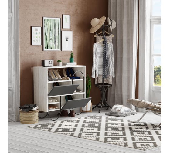 Обувница leve norfolk shoe cabinet ancient white LEV00806