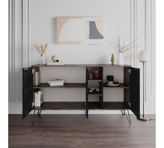Комод leve clara console dark coffee LEV00237