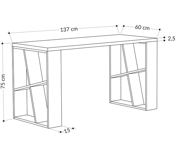 Письменный стол leve honey working table white LEV00192