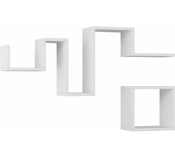 Фигурная полка leve follow shelf white LEV00886