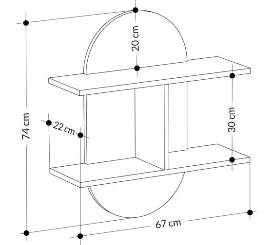 Фигурная полка leve auro wall shelf white LEV00933