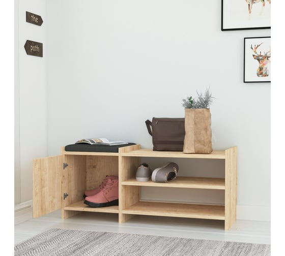 Обувница leve sunno hall stand oak LEV00758