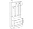 Обувница с вешалкой для одежды leve chester hall stand light mocha LEV00764 5