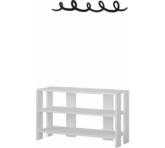 Обувница с вешалкой для одежды leve tono shoe rack-hanger white LEV00801