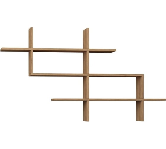 Фигурная полка leve halic bookcase oak LEV00832 1