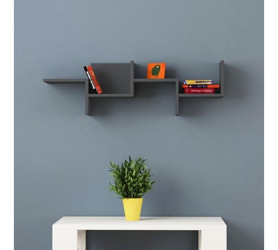 Фигурная полка leve rako shelf anthracite LEV00915