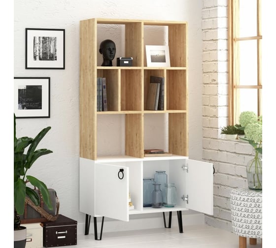 Прямой стеллаж leve bene bookcase oak LEV00653