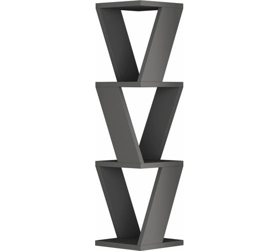 Угловая полка leve zena corner bookcase anthracite LEV00867