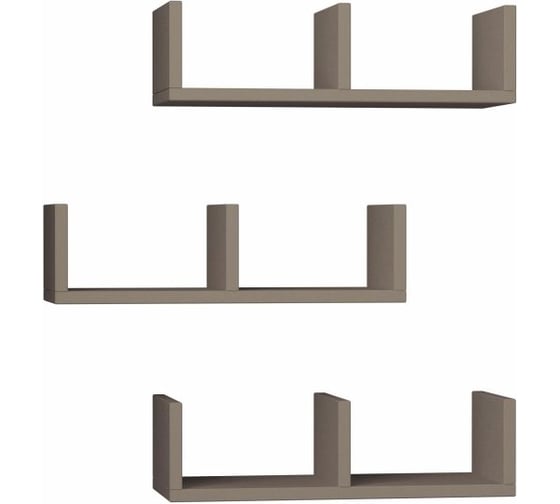 Прямая полка leve u-model shelf light mocha LEV00875 1