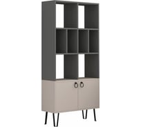 Прямой стеллаж leve bene bookcase anthracite LEV00646