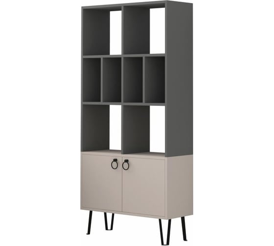 Прямой стеллаж leve bene bookcase anthracite LEV00646
