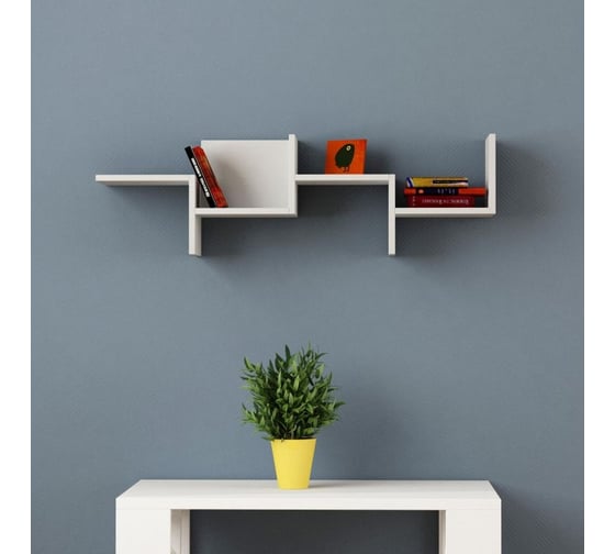 Фигурная полка leve rako shelf white LEV00916