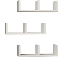 Прямая полка leve u-model shelf white LEV00877
