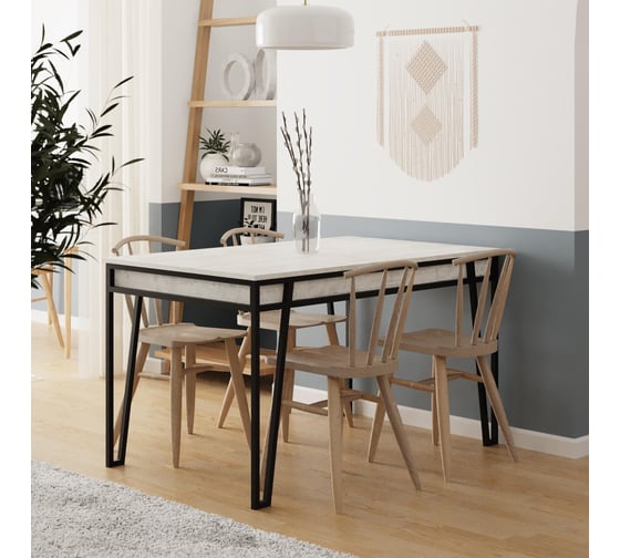Обеденный стол leve pal dining table ancient white LEV00100