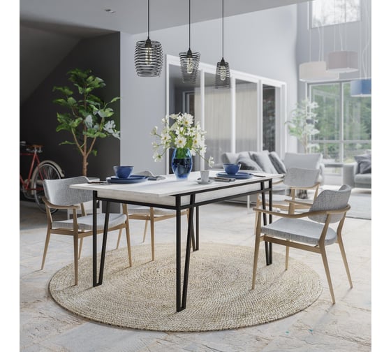 Обеденный стол leve pal dining table ancient white LEV00100