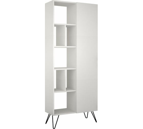 Прямой стеллаж leve jedda bookcase white LEV00666