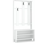 Обувница с вешалкой для одежды leve chester hall stand white LEV00762