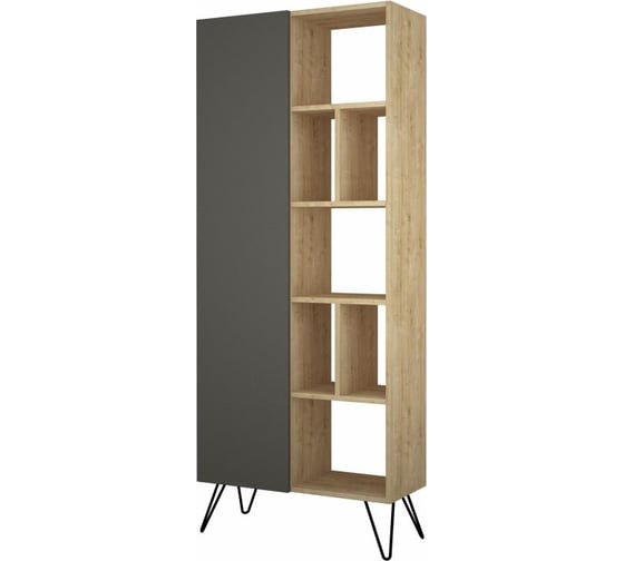 Прямой стеллаж leve jedda bookcase oak LEV00668