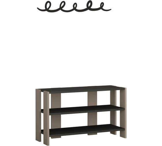 Обувница с вешалкой для одежды leve tono shoe rack-hanger light mocha LEV00804 1