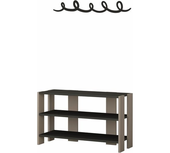 Обувница с вешалкой для одежды leve tono shoe rack-hanger light mocha LEV00804