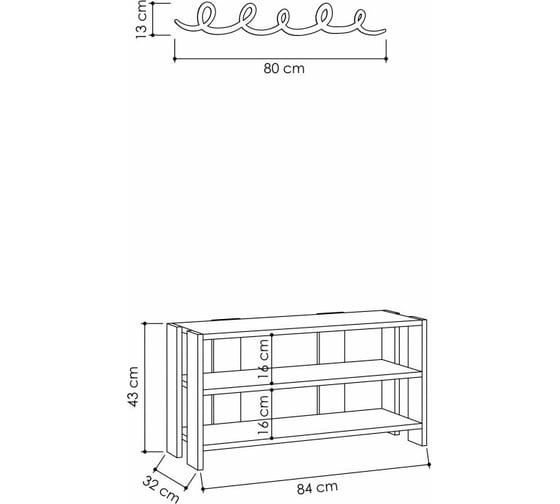 Обувница с вешалкой для одежды leve tono shoe rack-hanger light mocha LEV00804