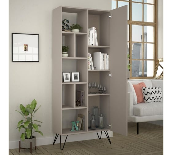 Прямой стеллаж leve jedda bookcase light mocha LEV00669